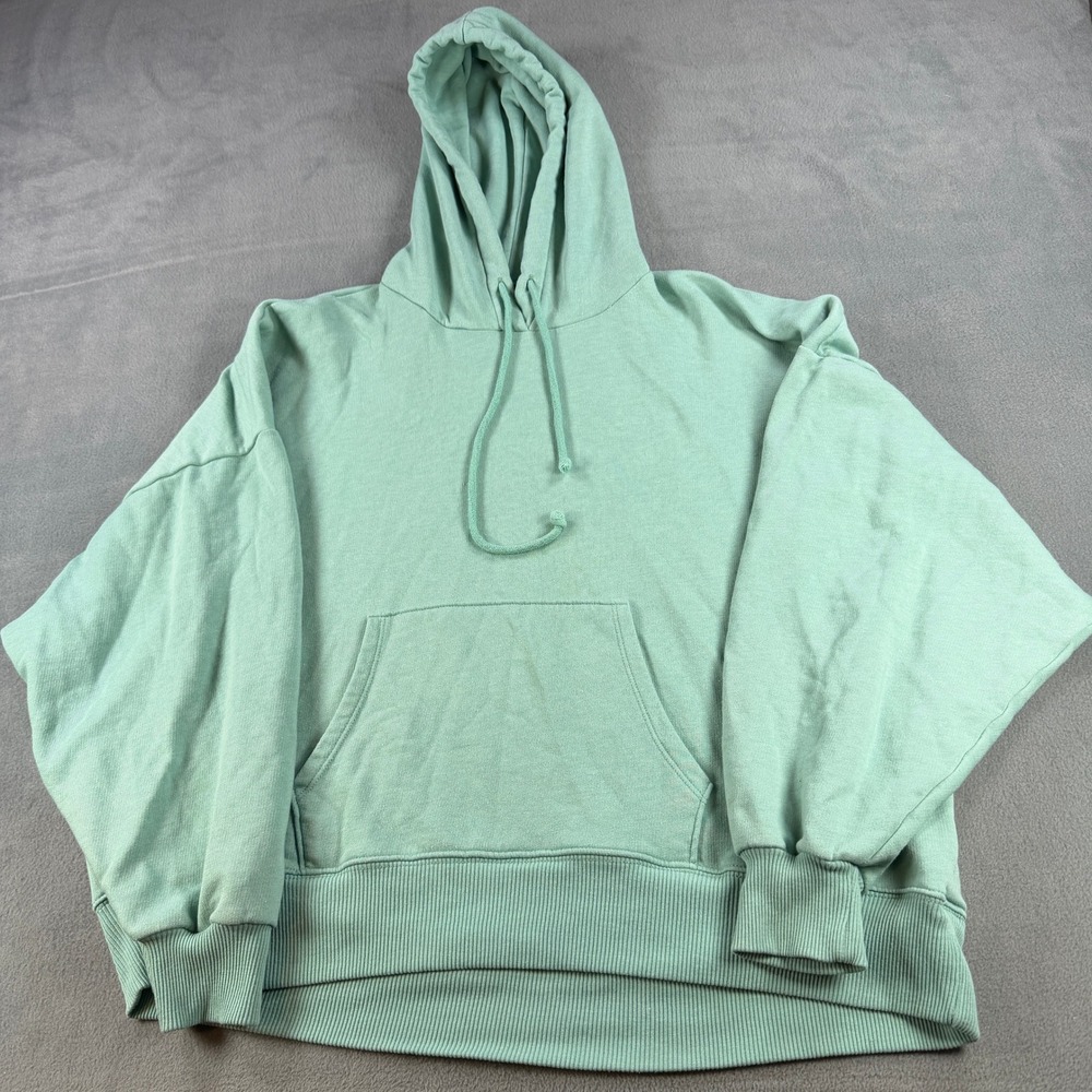 American Eagle Oversized Mint Green Hoodie Pullover Sweatshirt Small